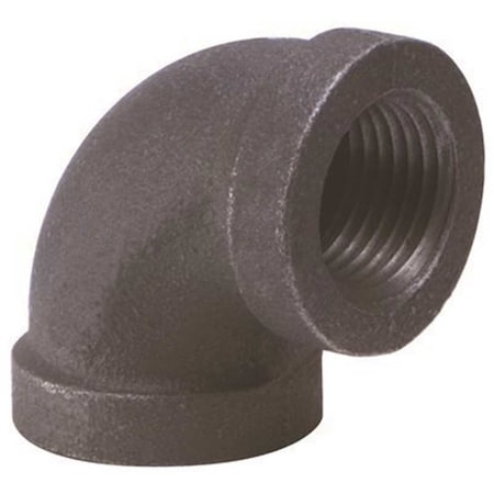 1/4 Black Malleable 90-Degree Elbow